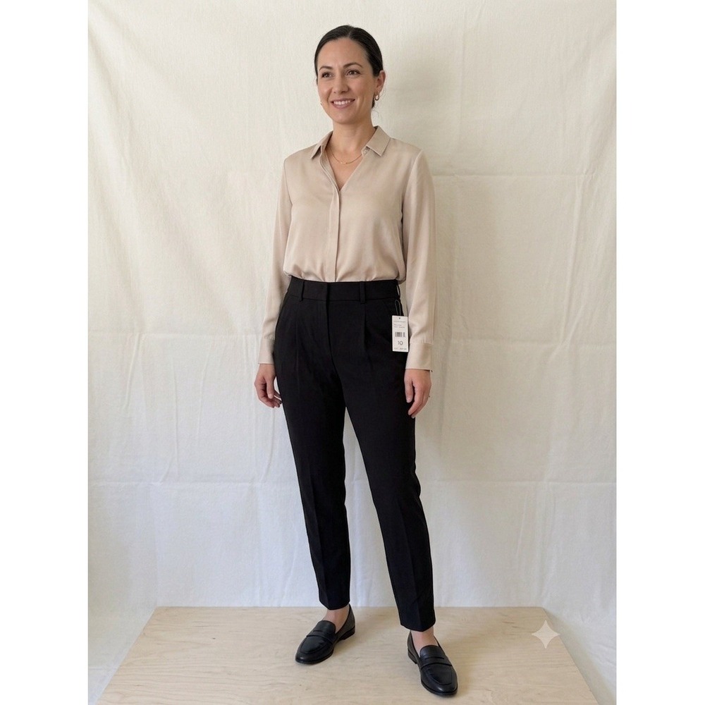 Rafaella High Rise Slim Ankle Dress Pants Womens Size 10 Black Work Office NWT